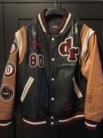 Zara Leren Baseball Jacket M, Kleding | Heren, Jassen | Zomer, Overige kleuren, Zara, Maat 48/50 (M), Ophalen of Verzenden