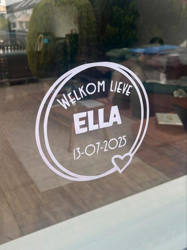 Geboortesticker / raamsticker geboorte (gemaakt naar wens!), Kinderen en Baby's, Kraamcadeaus en Geboorteborden, Ophalen of Verzenden