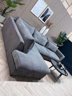 XL Ribstof Hoekbank - Grijs - 340 x 220 / NU €550, Ophalen, Gebruikt, Hoekbank, 300 cm of meer