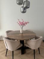 Eettafel (130cm) & Salontafel (75cm) set, Huis en Inrichting, Tafels | Eettafels, Kunststof, Gebruikt, 100 tot 150 cm, Rond