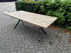 Nieuwe Eiken eettafel met stalen poten, Ophalen, Gebruikt, Rofra, Eikenhout