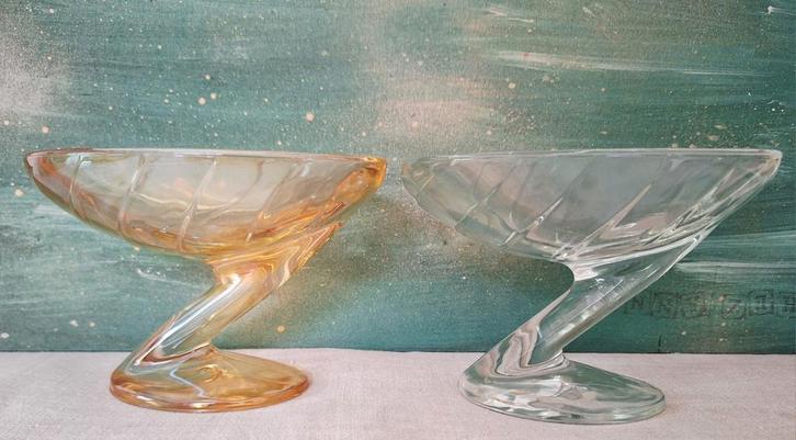 Vintage La Rochere IJscoupe 2x, Antiek en Kunst, Antiek | Glas en Kristal, Ophalen of Verzenden