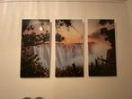 Schilderij van glas: zonsondergang Victoria waterfalls, Antiek en Kunst, Ophalen