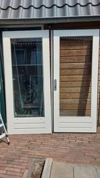 Dubbele openslaande deuren met kaderrubbers, Ophalen, 120 cm of meer, 200 tot 215 cm, Glas