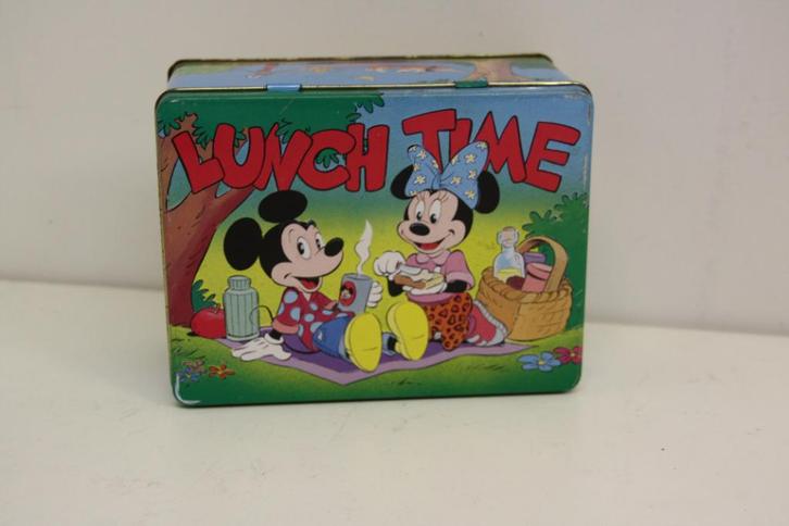 Vintage metalen lunchbox Mickey en Minnie Mouse., Verzamelen, Disney, Mickey Mouse, Ophalen of Verzenden