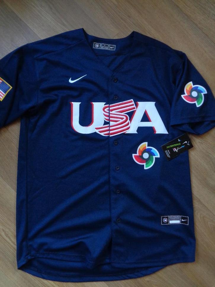 Honkbal Baseball Nike Jersey Shirt Team USA Nieuw WK, Sport en Fitness, Honkbal en Softbal, Nieuw, Kleding, Honkbal, Ophalen