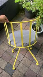 Italiaanse Draaistoel - Geel met Grijze Bekleding, Huis en Inrichting, Stoelen, Gebruikt, Overige kleuren, Ophalen of Verzenden