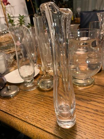 Max Verboeket Vaas zie, design, kristalglas,Vintage h 22  cm beschikbaar voor biedingen