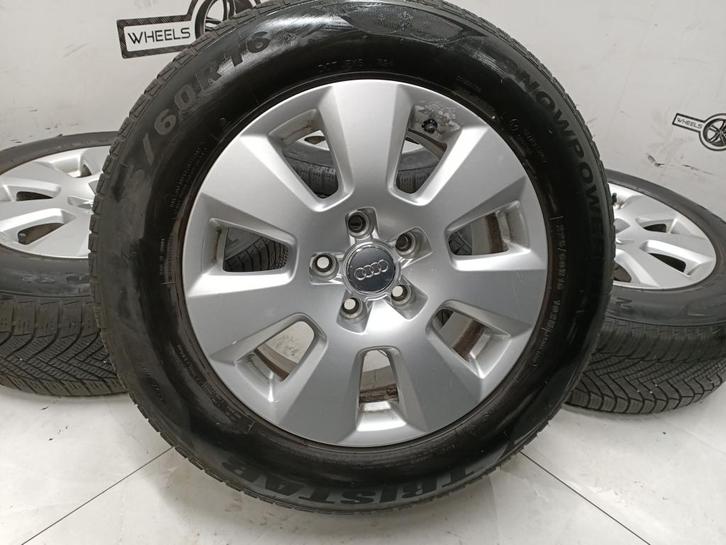 Audi A6 lichtmetaal velgen 16"inch winterbanden 5x112, Auto-onderdelen, Banden en Velgen, Banden en Velgen, Winterbanden, Personenwagen