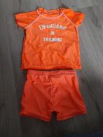 Oranje UV-zwemsetje HEMA maat 86, Ophalen, Zo goed als nieuw, HEMA, Zwembroek