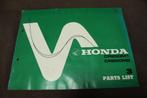HONDA CR250 M1 M2 ELSINORE ? 1975 1976 parts list CR 250, Motoren, Ophalen of Verzenden, Honda