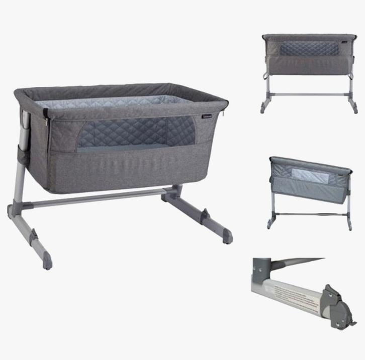 Co-sleeper Grijs X Adventure - Aanschuifbedje inclusief tas., Kinderen en Baby's, Babywiegjes en Ledikanten, Zo goed als nieuw