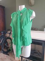 Julien Le Roy zijden groene blouse M 38 | 10 euro incl verz, Groen, Julien Le Roy, Maat 38/40 (M), Zo goed als nieuw