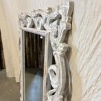 Barok Spiegel - houten lijst - wit - 100 x 70 cm-TTM Wonen, 100 tot 150 cm, Nieuw, Info@ttmwonen.nl, Rechthoekig