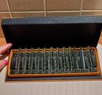 Set van 12 Glazen messenleggers, mooi geslepen., Antiek en Kunst, Ophalen of Verzenden