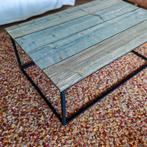 Salon of terrastafel met steigerhout 120x75x45, Ophalen, Gebruikt, 100 tot 150 cm, Rond