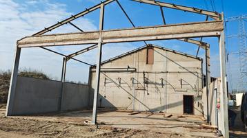 Loods 8x12m - Staalconstructie, Balken, Platen beschikbaar voor biedingen