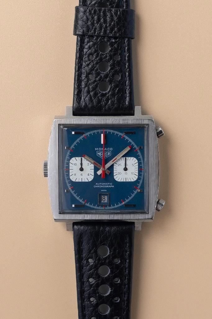 Heuer Monaco 1133b 1969 Steve Mcqueen, Sieraden, Tassen en Uiterlijk, Horloges | Heren, Gebruikt, Polshorloge, TAG Heuer, Staal