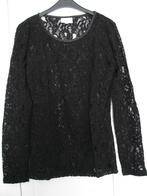 Kanten top met lange mouwen, zwart, maat S, z.g.a.n., Verzenden, Zwart, Lange mouw, Maat 36 (S)