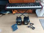 Yamaha MOXF8 Stagepiano + KRK VXT6 Studio Monitors, Ophalen, Zo goed als nieuw, Zwart