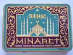 Turmac Minaret Turkish Macedonian Cigarettes blik, Ophalen of Verzenden, Zo goed als nieuw, Overige, Overige merken