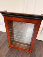 Vitrinekast antiek hout, glas, spiegel, Antiek en Kunst, Antiek | Meubels | Kasten, Ophalen