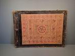 Grote Antieke bewerkte Lederen map / cover, Ophalen of Verzenden