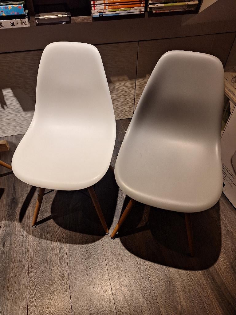 Eetkamerstoelen, Ophalen, Kunststof, Gebruikt, Wit