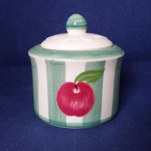 Zeller Fayencerie - suikerpot met appeltje, Huis en Inrichting, Keuken | Servies, Zo goed als nieuw, Overige typen, Overige stijlen