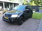 Stoere Suzuki Grand Vitara 1.6 3D 2007 Zwart met/leer/ airco, Auto's, Suzuki, 4 cilinders, Zwart, Handgeschakeld, Vierwielaandrijving