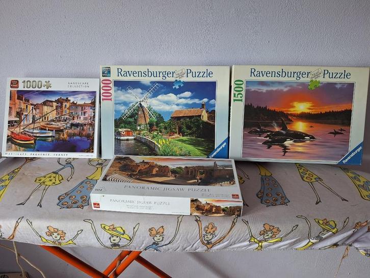verschillende legpuzzels, Hobby en Vrije tijd, Denksport en Puzzels, Zo goed als nieuw, Legpuzzel, 500 t/m 1500 stukjes, Ophalen
