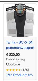 Tanita BV-545N personenweegschaal van €230 nu €175, Witgoed en Apparatuur, Weegschalen, Nieuw, Ophalen of Verzenden, Personenweegschaal