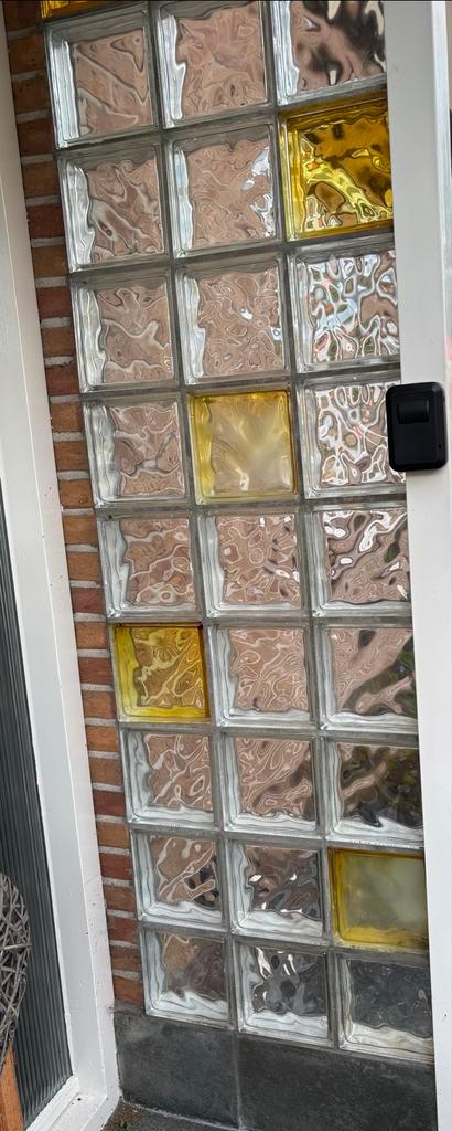 Glasblokken / Glazen bouwstenen, Doe-het-zelf en Verbouw, Glas en Ramen, Gebruikt, Overige typen, Minder dan 80 cm, Ophalen