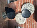 Grote metalen wanddecoratie schotels 140 breed en 75 hoog., Huis en Inrichting, Woonaccessoires | Wanddecoraties, Ophalen, Zo goed als nieuw
