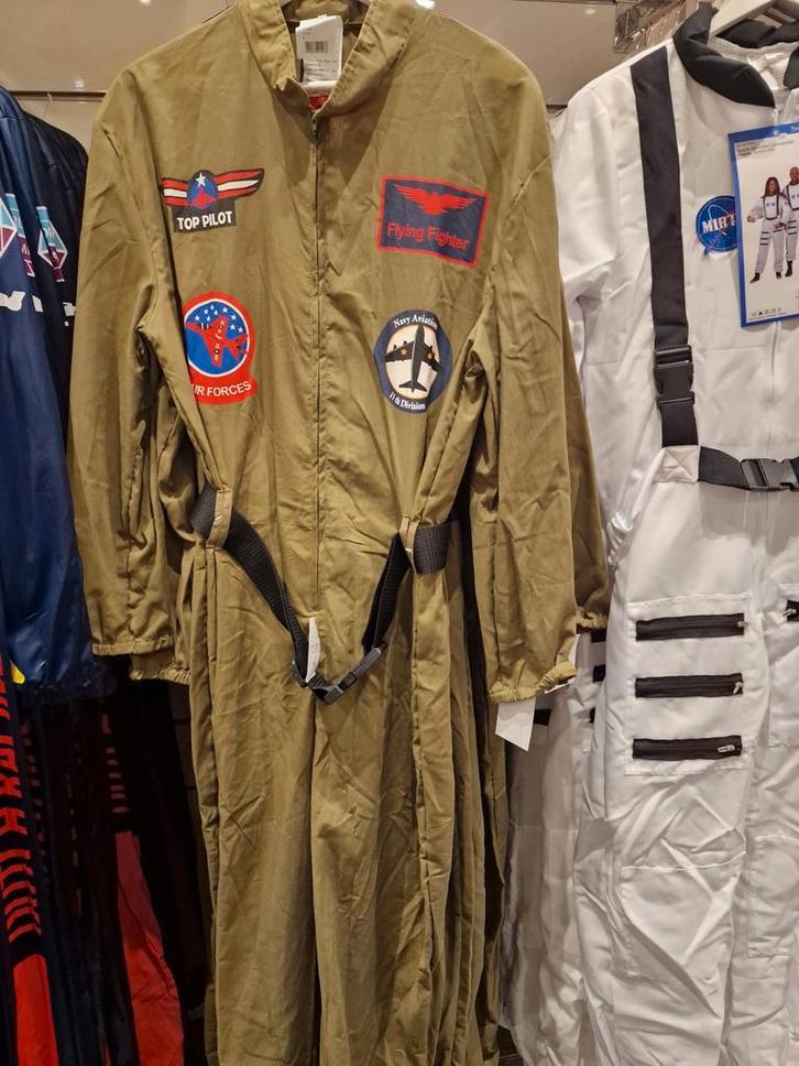 Pilotenpak Heren - Top Gun Kostuum, Kleding | Heren, Carnavalskleding en Feestkleding, Nieuw, Kleding, Carnaval, Maat 52/54 (L)