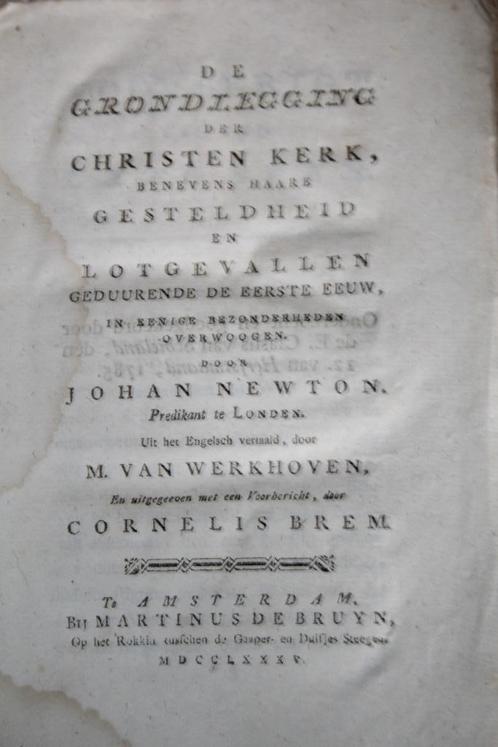 John Newton - De grondlegging der Christen Kerk (1785), Boeken, Godsdienst en Theologie, Gelezen, Christendom | Protestants, Ophalen of Verzenden