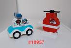 Duplo - Mijn eerste politieauto en brandweer helikopter, Complete set, Duplo, Ophalen of Verzenden