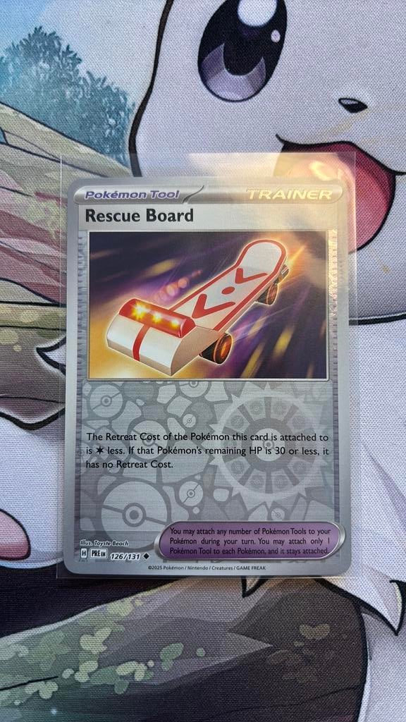 Rescue Board 126/131 reverse holo Prismatic Evolution, Ophalen of Verzenden, Zo goed als nieuw
