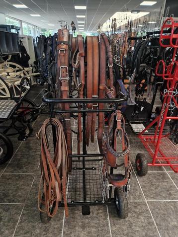 Enkelspan Mentuig Tuig Leder Leer Paard Full Cognac  beschikbaar voor biedingen