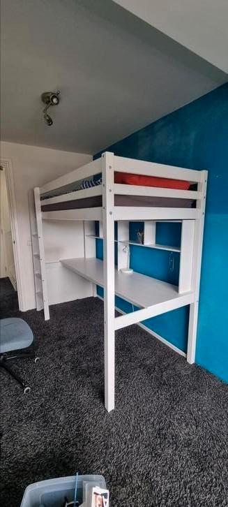 Hoogslaper Hit, Huis en Inrichting, Slaapkamer | Stapelbedden en Hoogslapers, Gebruikt, Hoogslaper, 90 cm, Eenpersoons, Ophalen