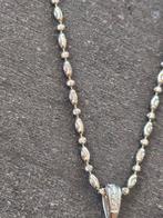 18 krt witgouden ketting met briljanten cartier panter, Ophalen of Verzenden, Zo goed als nieuw, Wit, Goud