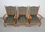 3 Vintage Scandinavisch Beuk spijl fauteuil mid century ‘60, Huis en Inrichting, Fauteuils, Ophalen, N, Minder dan 75 cm, Hout