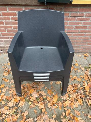 Kunststof Tuinstoel Stapelbaar - Zwart beschikbaar voor biedingen