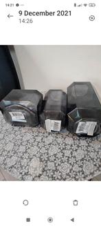 Set van 3 Rookglazen Vazen, Zwart, Ophalen of Verzenden, Minder dan 50 cm, Glas