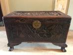Antiek Houten Chinese Kamferkist /Dekenkist., Huis en Inrichting, Woonaccessoires | Kisten, Ophalen, Gebruikt, Minder dan 50 cm