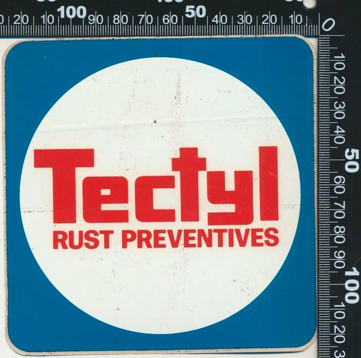 Sticker: Tectyl - Rust preventives (2), Verzamelen, Stickers, Zo goed als nieuw, Auto of Motor, Ophalen of Verzenden