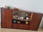 vintage servieskast van mahoniehout, Huis en Inrichting, Kasten | Buffetkasten, Ophalen, Gebruikt, 150 tot 200 cm, Minder dan 100 cm