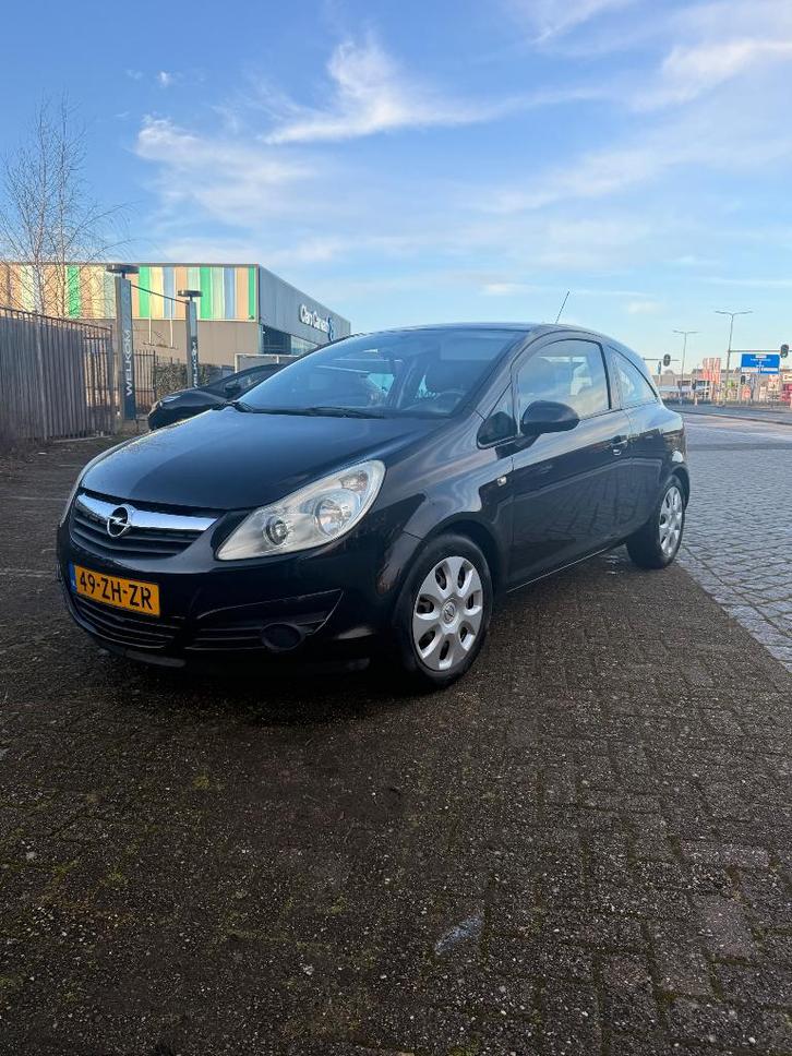 Opel Corsa 2008 Zwart, Auto's, Opel, Particulier, Corsa, Airbags, Airconditioning, Centrale vergrendeling, Elektrische ramen, Keyless entry