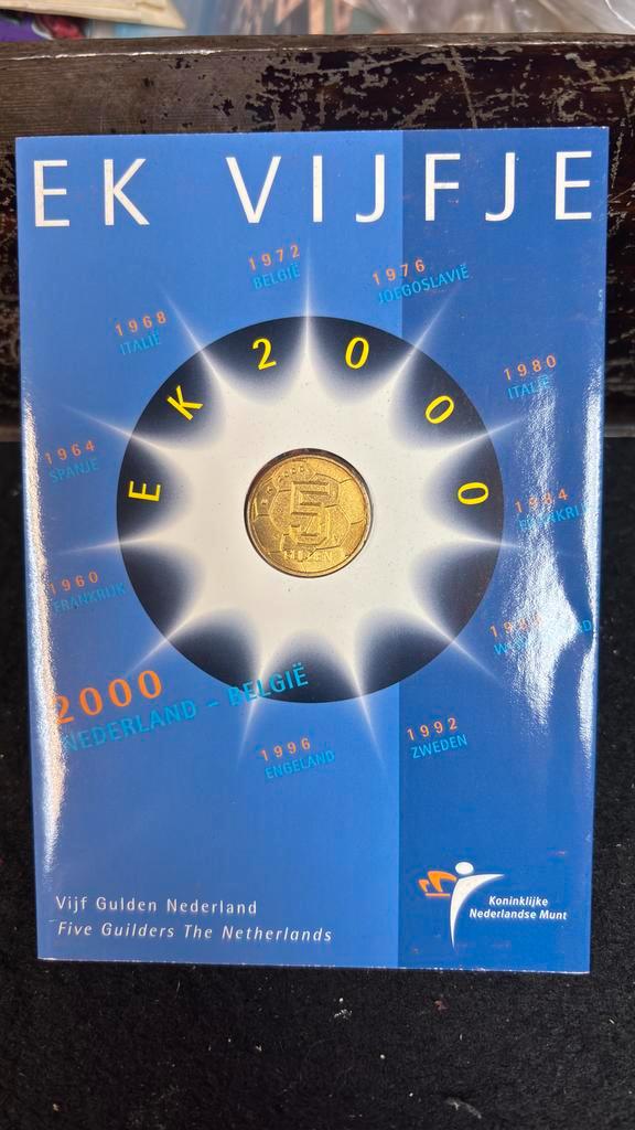 EK Vijfje 2000 Nederland - België, Postzegels en Munten, Munten | Nederland, Losse munt, 5 gulden, Koningin Beatrix, Ophalen of Verzenden