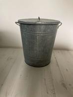 Afval emmer van zink, Huis en Inrichting, Ophalen of Verzenden, Zo goed als nieuw, Metaal, Minder dan 50 cm